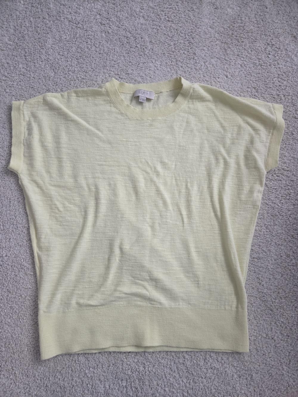 Loft Light Yellow Cotton Top